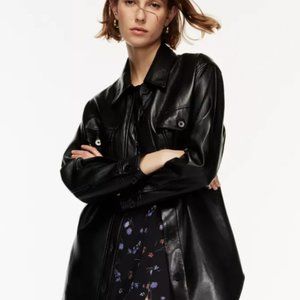 Wilfred - The Ganna Shirt Jacket - Vegan Leather Shacket - Size Small - Worn Onc